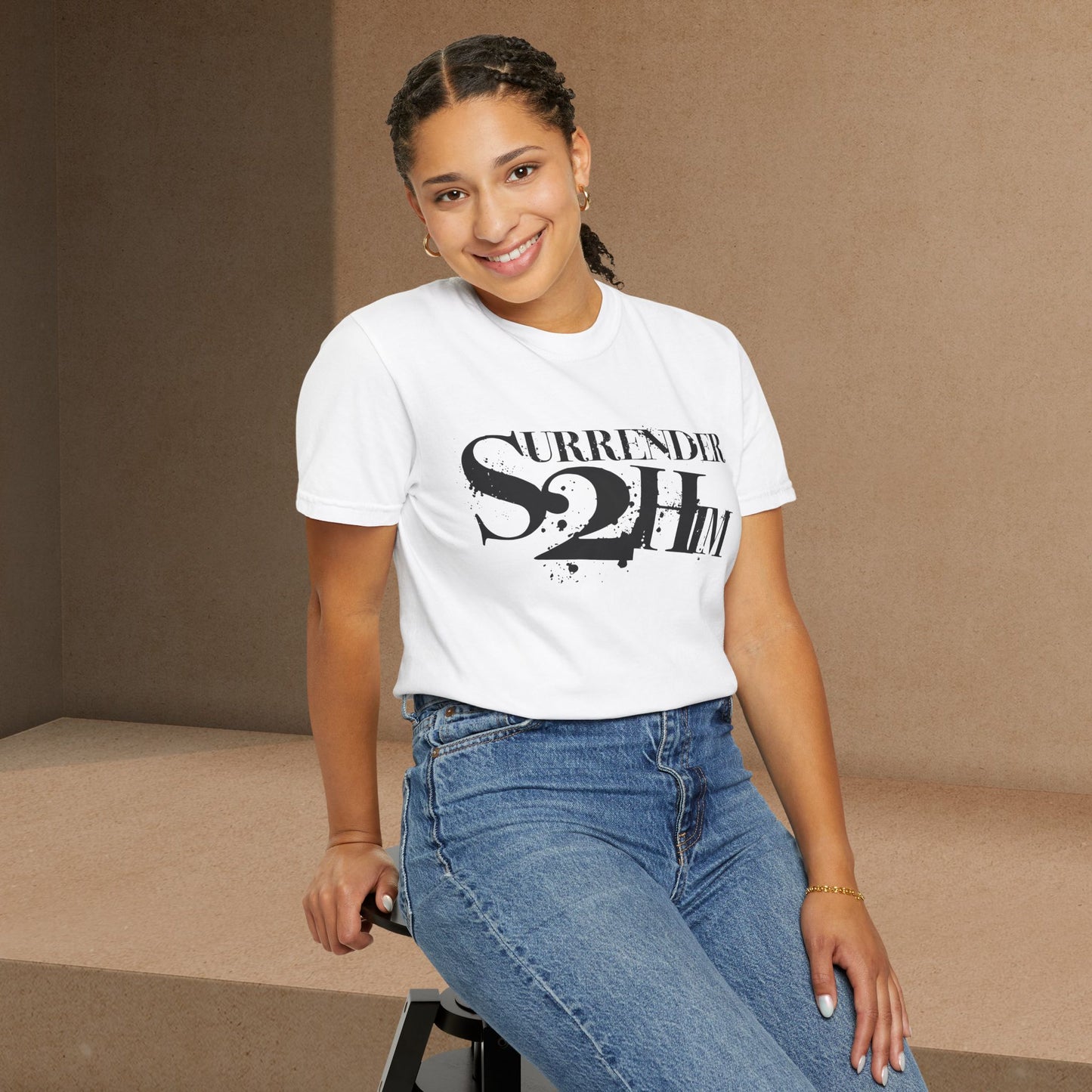 S2H Unisex C Tee with Black Logo