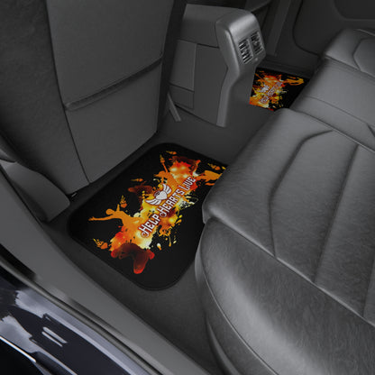 Car Mats - Set of 4 "Help Hearts Live" (black)