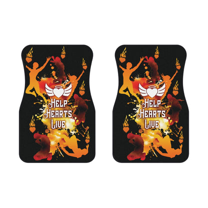 Car Mats - front set "Help Hearts Live" (black)