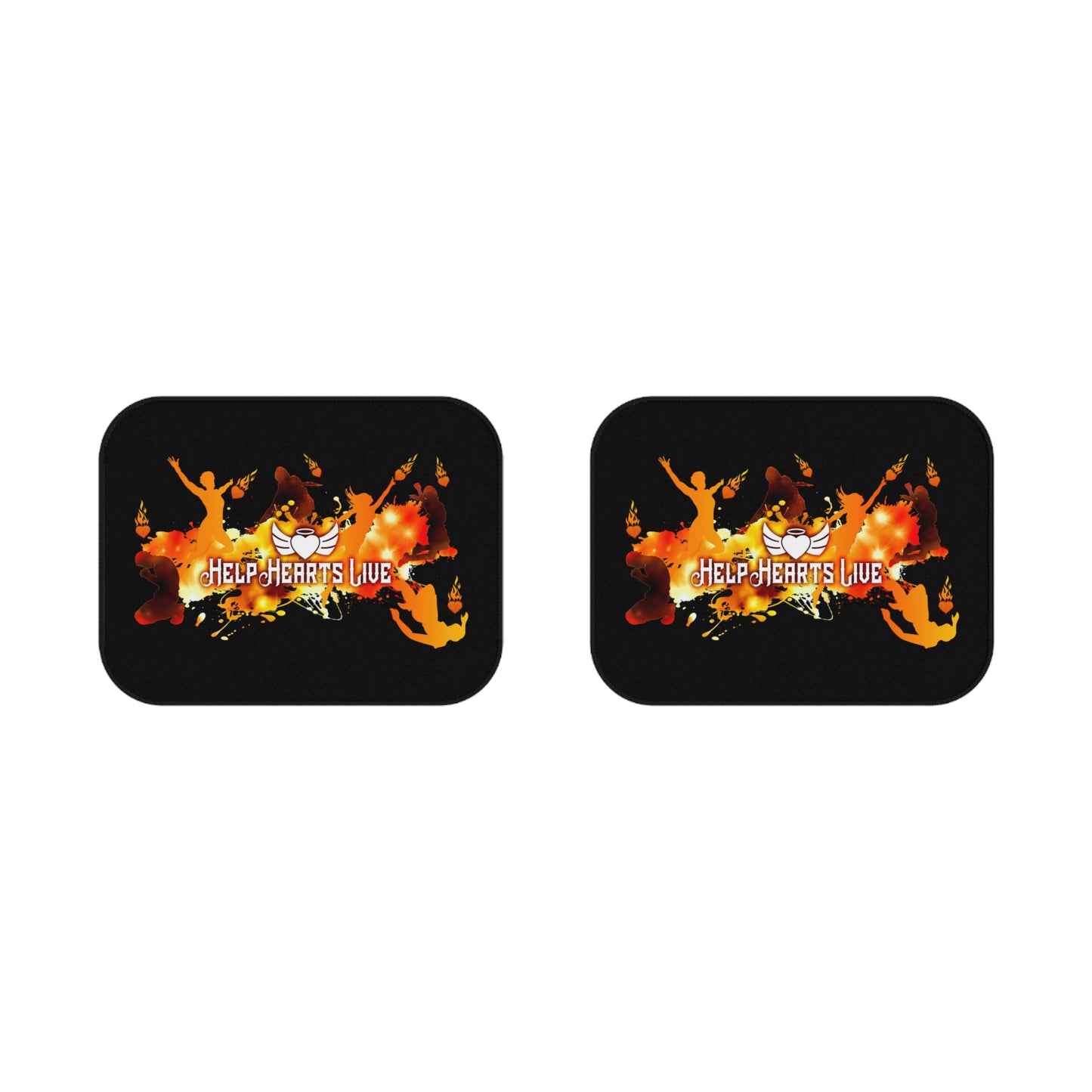 Car Mats - rear set "Help Hearts Live" (black)