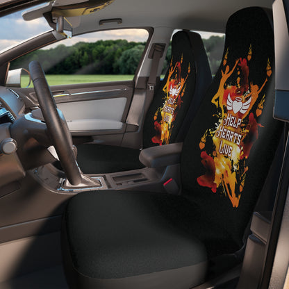Car Seat Covers - Set of 2 "Help Hearts Live" (black)