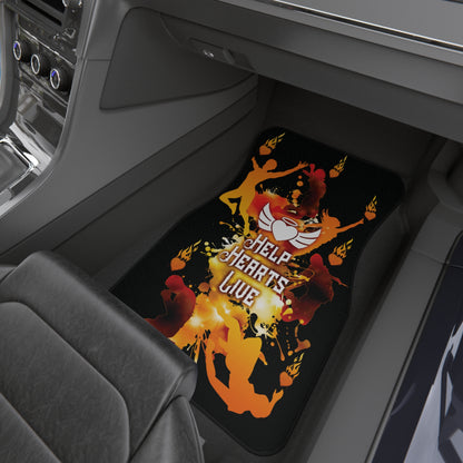 Car Mats - front set "Help Hearts Live" (black)