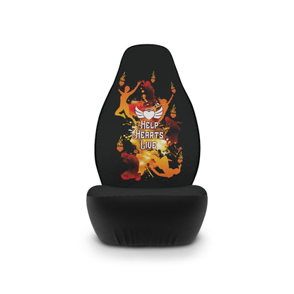 Car Seat Covers - Set of 2 "Help Hearts Live" (black)
