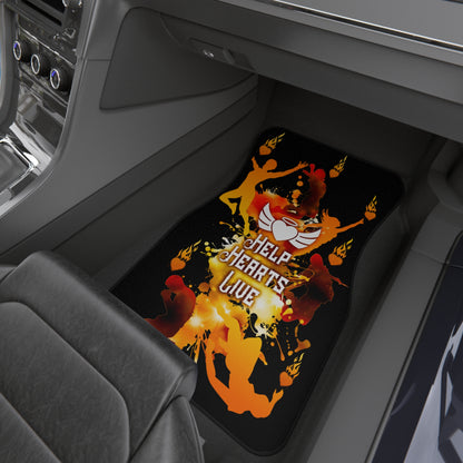 Car Mats - Set of 4 "Help Hearts Live" (black)