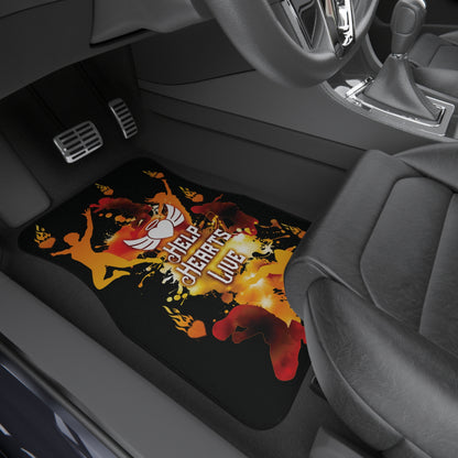 Car Mats - front set "Help Hearts Live" (black)